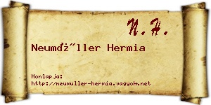 Neumüller Hermia névjegykártya